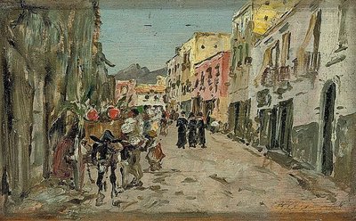 A Spanish Street by Joaquín Sorolla